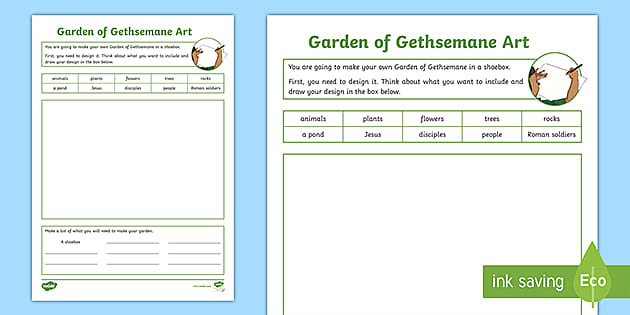 Garden of gethsemane art activity teacher made