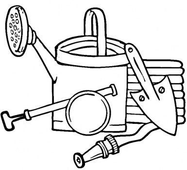 Garden tools coloring page super coloring garden coloring pages free printable coloring pages coloring pages