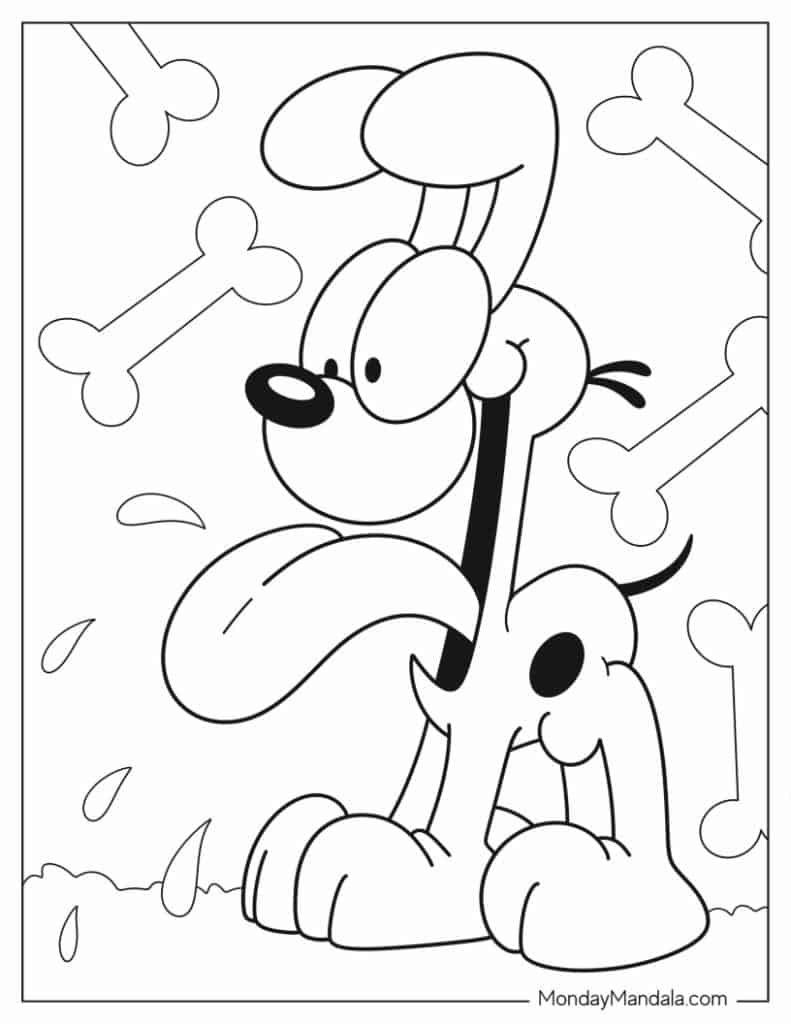 Garfield coloring pages free pdf printables