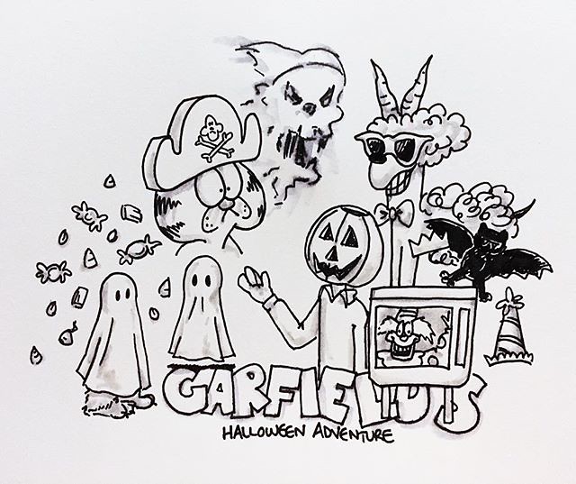 My last inktober is of course the garfield halloween â