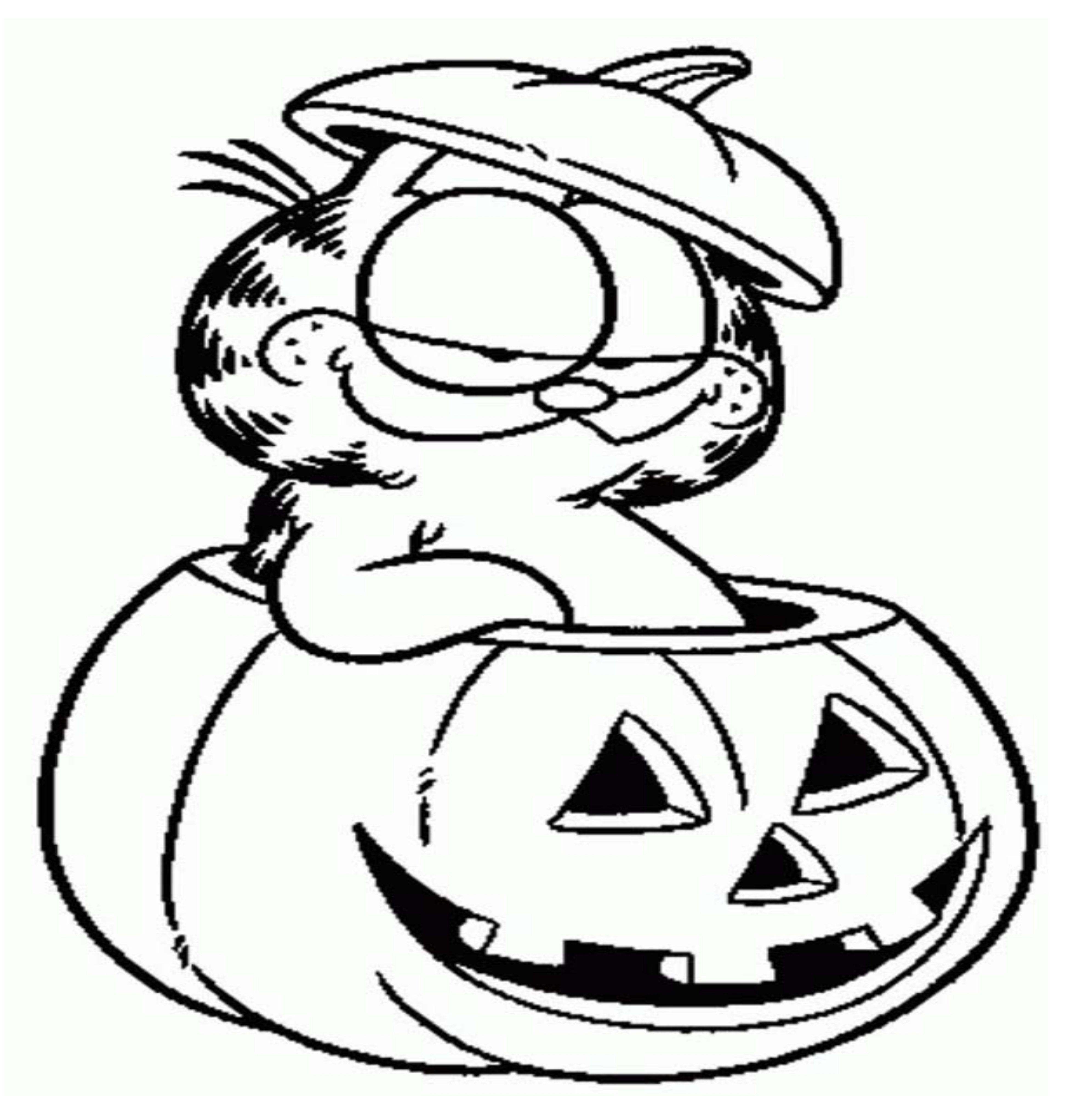 Garfield hojas para colorear de halloween pãginas para colorear en lãnea halloween para colorear