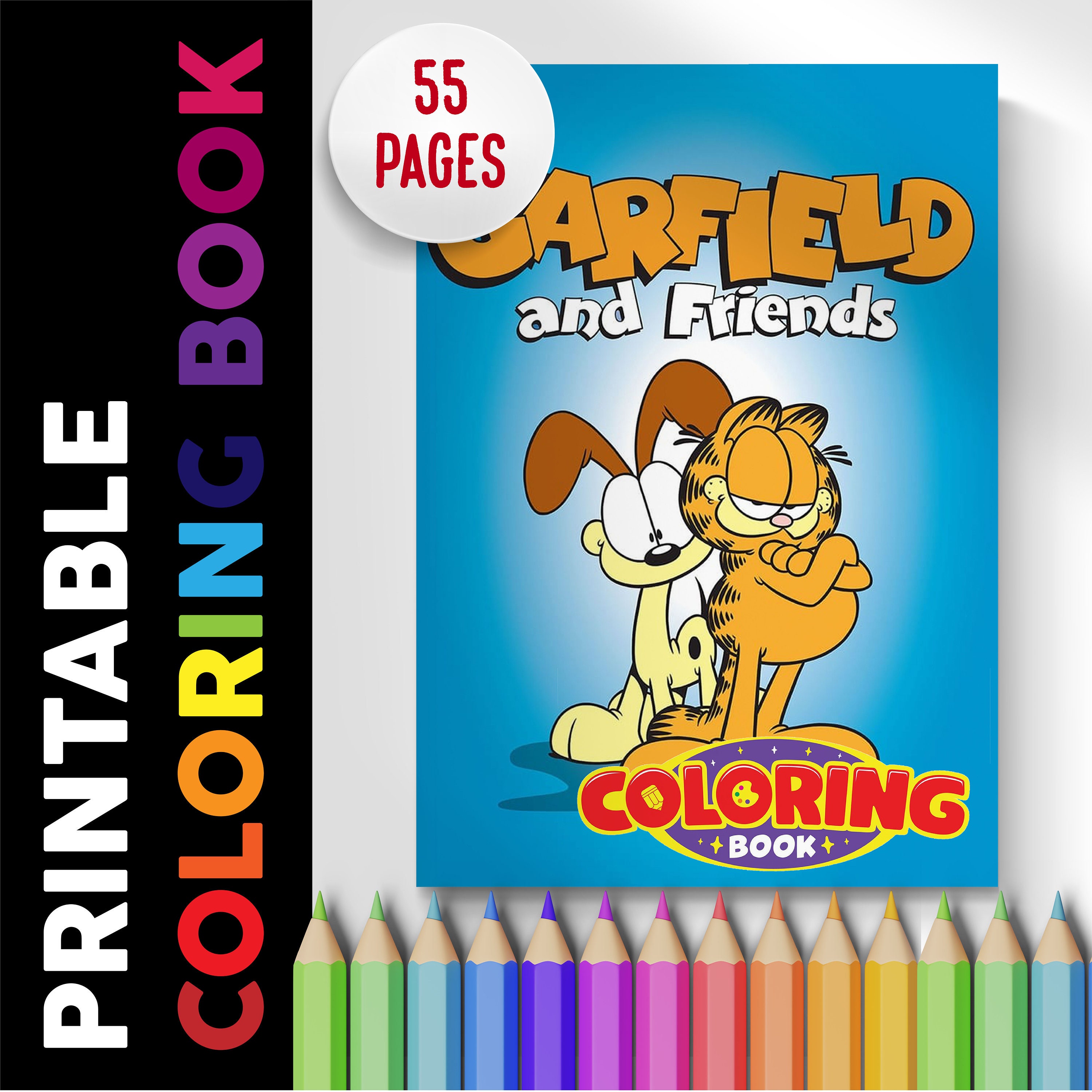 Garfield coloring book pages coloring pages printable download now