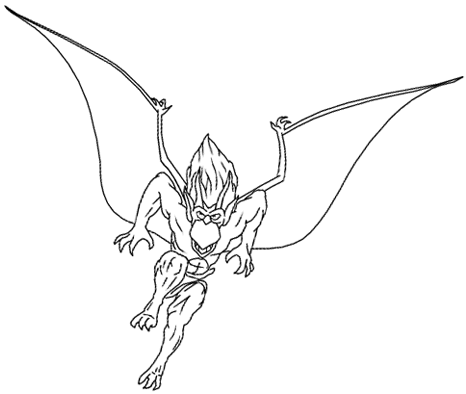 Krazys gargoyles coloring pictures page
