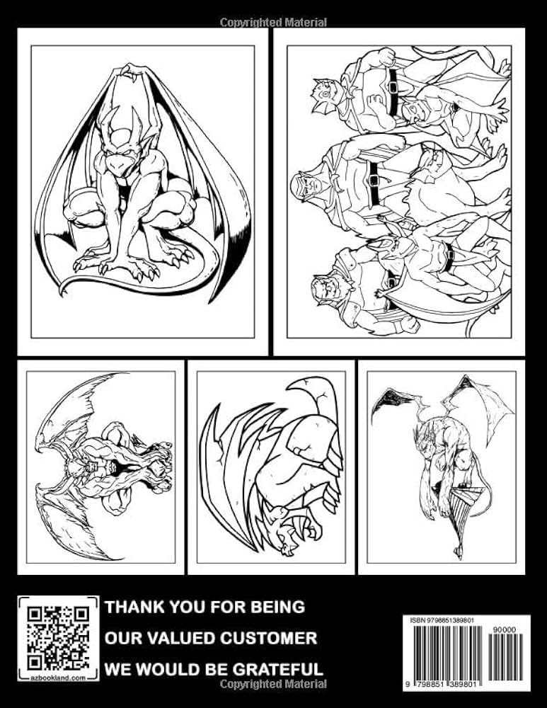 Gargoyle loring book stunning loring pages with wonderful illustrations for teens adults relieving stress relaxation leach sameer books