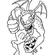Dangerous gargoyle coloring pages