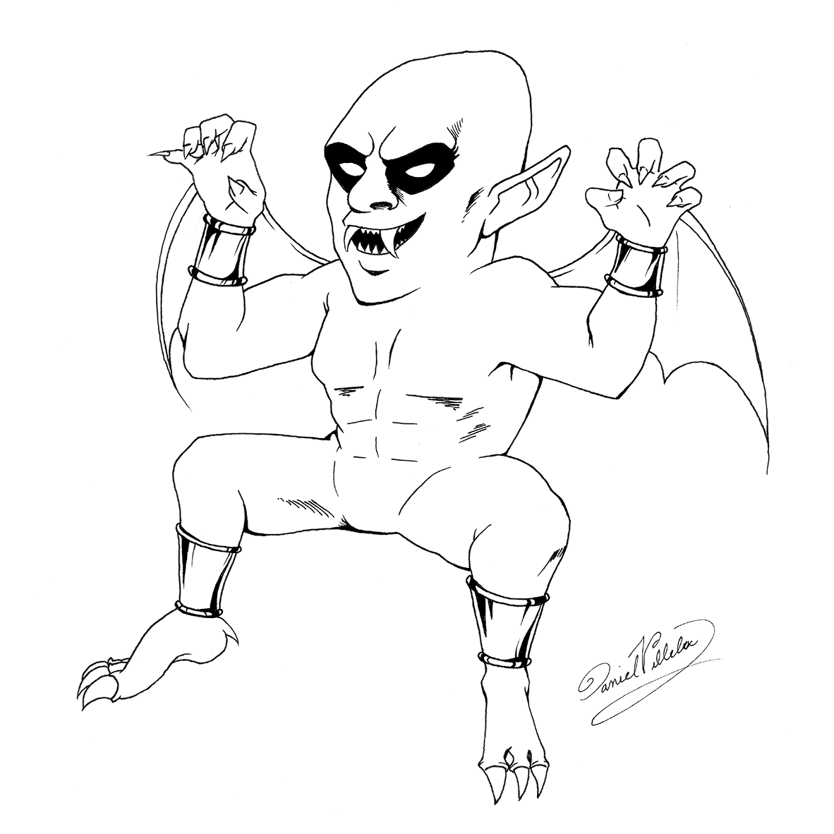 Inktober day gargoyle by deinexim on