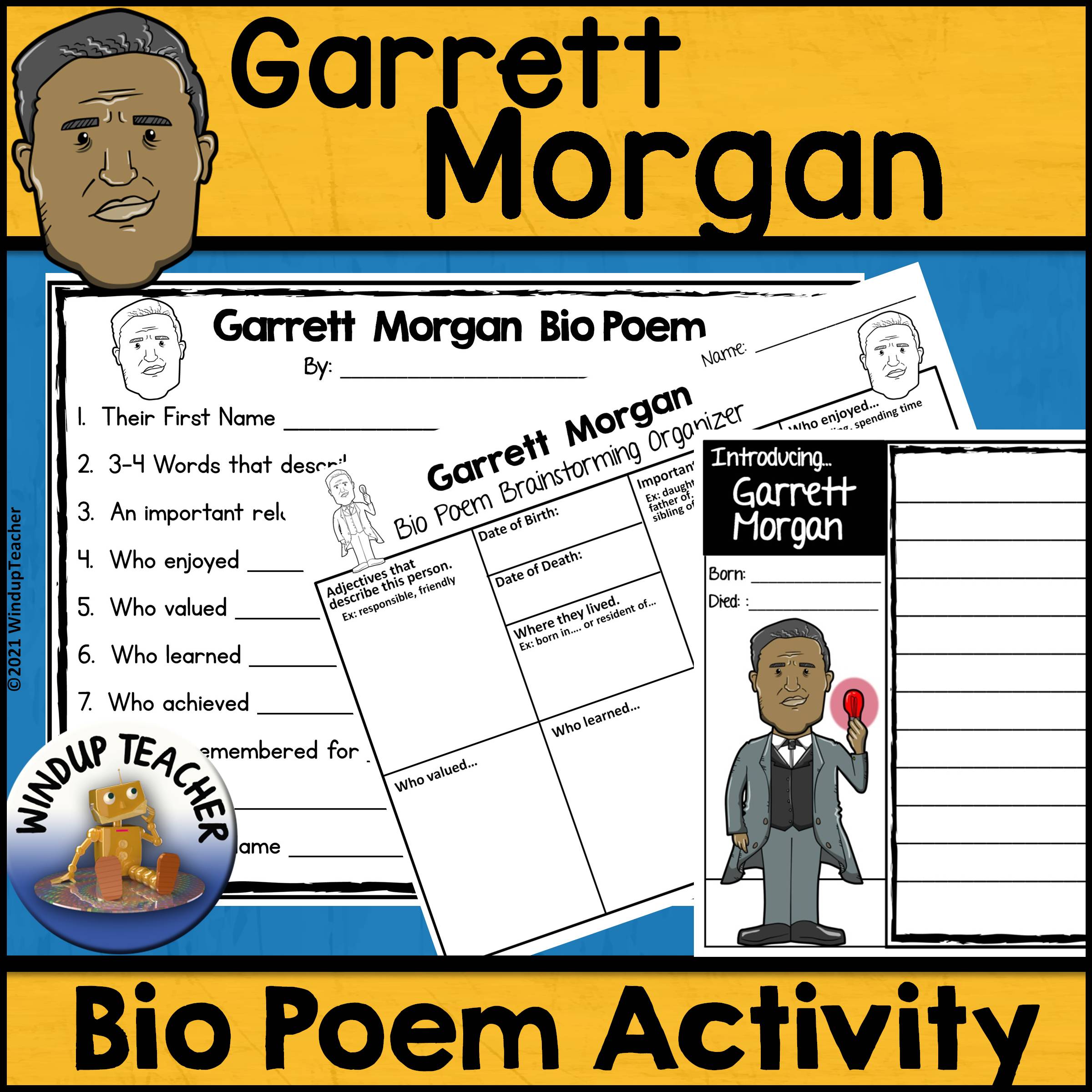 Garrett morgan poem writing activity made by teachers