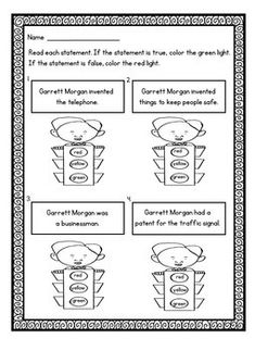 Garrett morgan kindergarten writing prompts expository text nonfiction passages