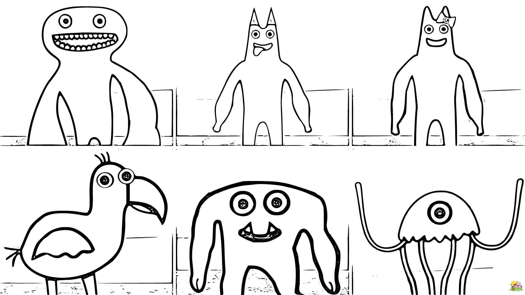 Free garten of banban coloring pages