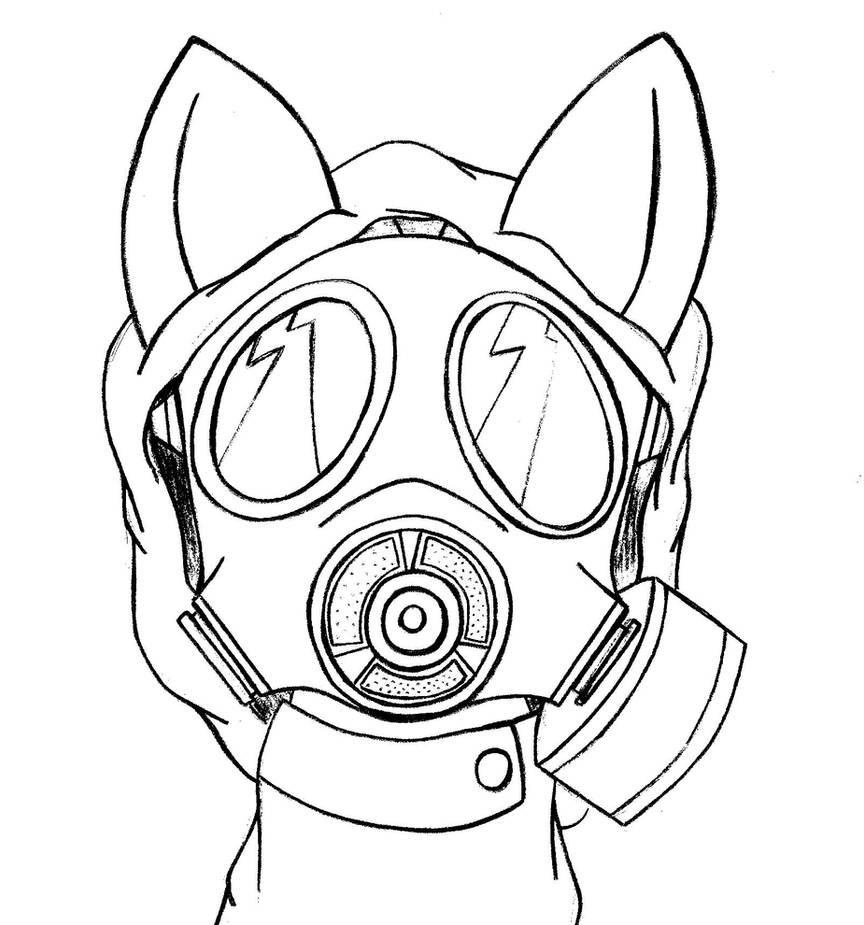Even ponies can have gas masks