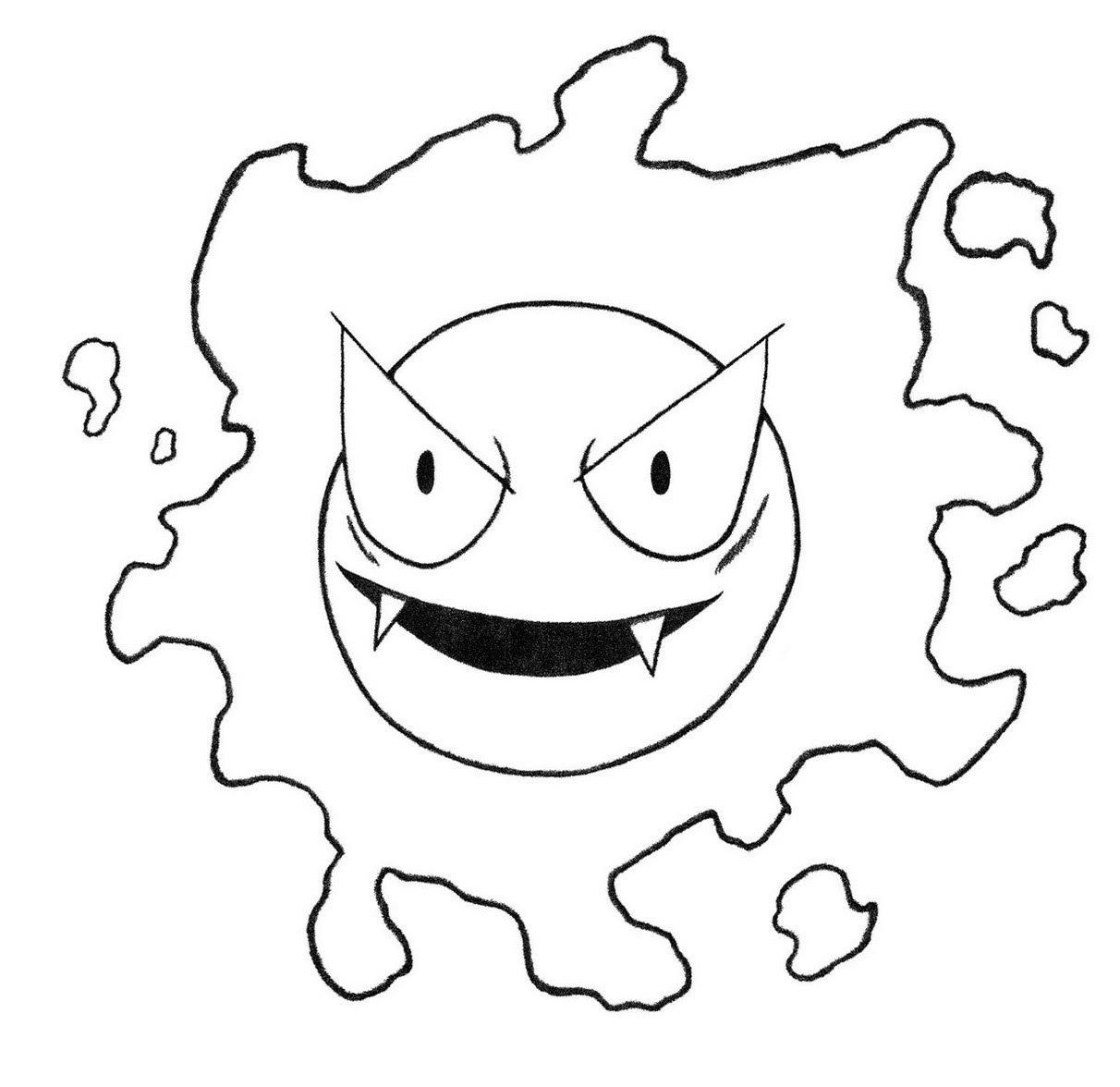 Magical gastly coloring pages