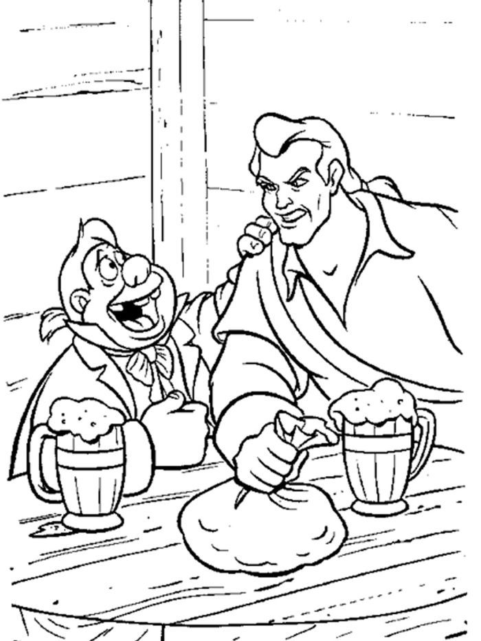 Beauty and the beast gaston coloring pages cartoon coloring pages coloring pictures disney coloring pages