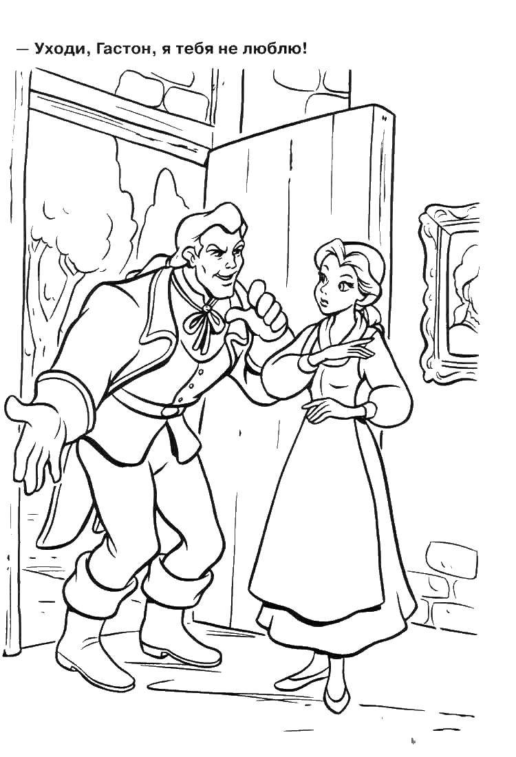 Online coloring pages coloring bell drives gaston coloring