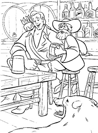 Beauty and the beast coloring page