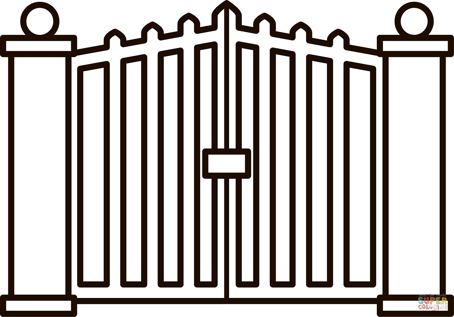 Gates coloring page free printable coloring pages