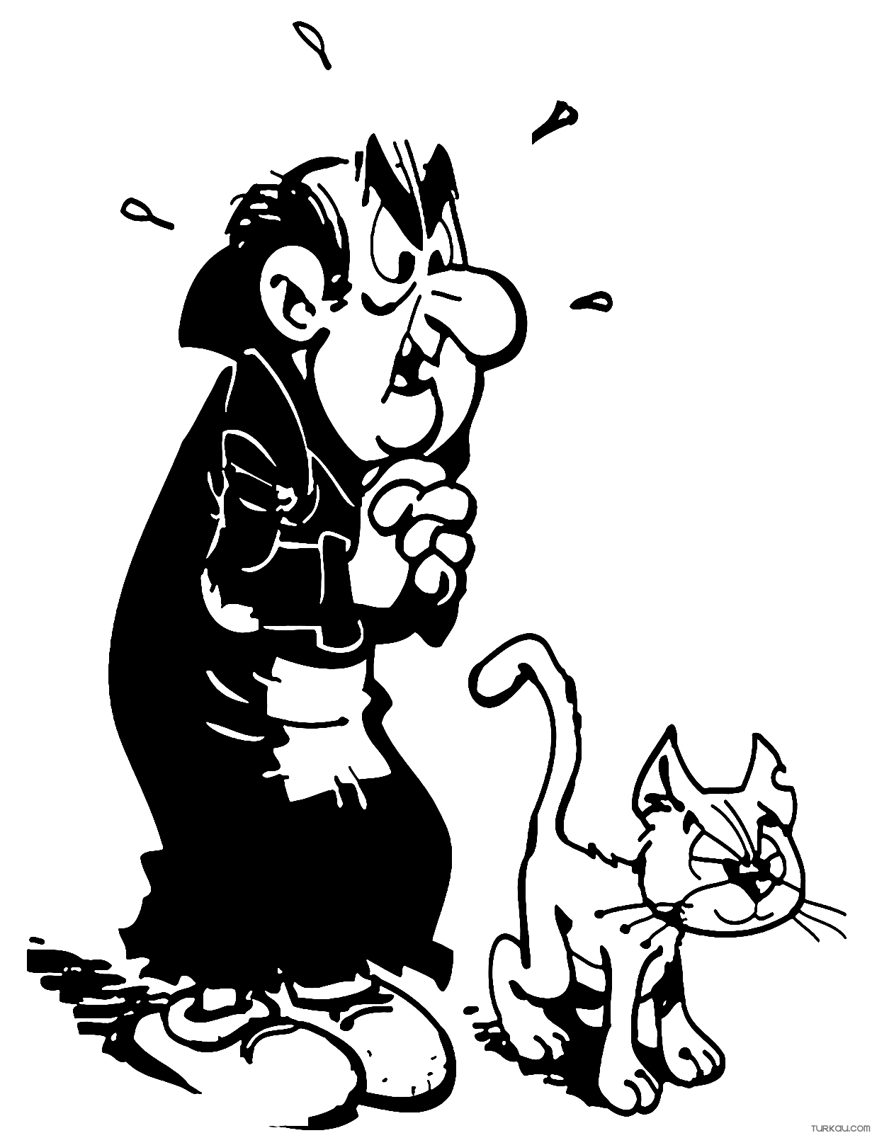 Gargamel azrael coloring page