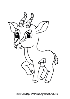 Gazelle cute louring page
