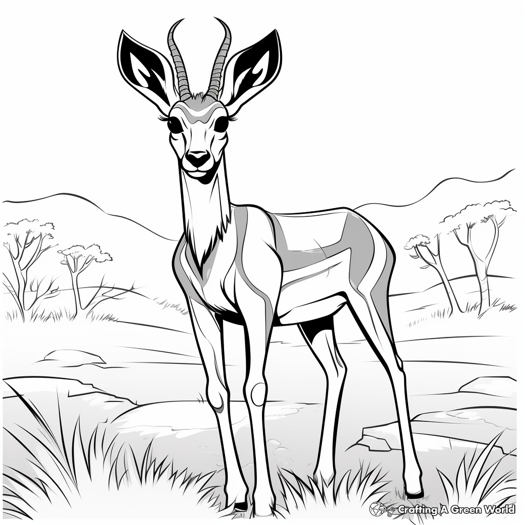 Gazelle coloring pages