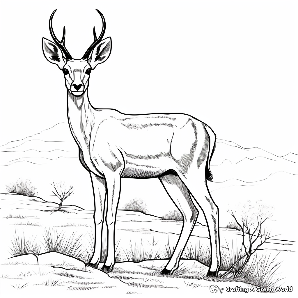 Gazelle coloring pages