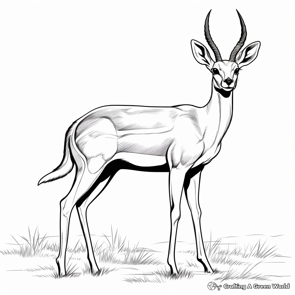 Gazelle coloring pages