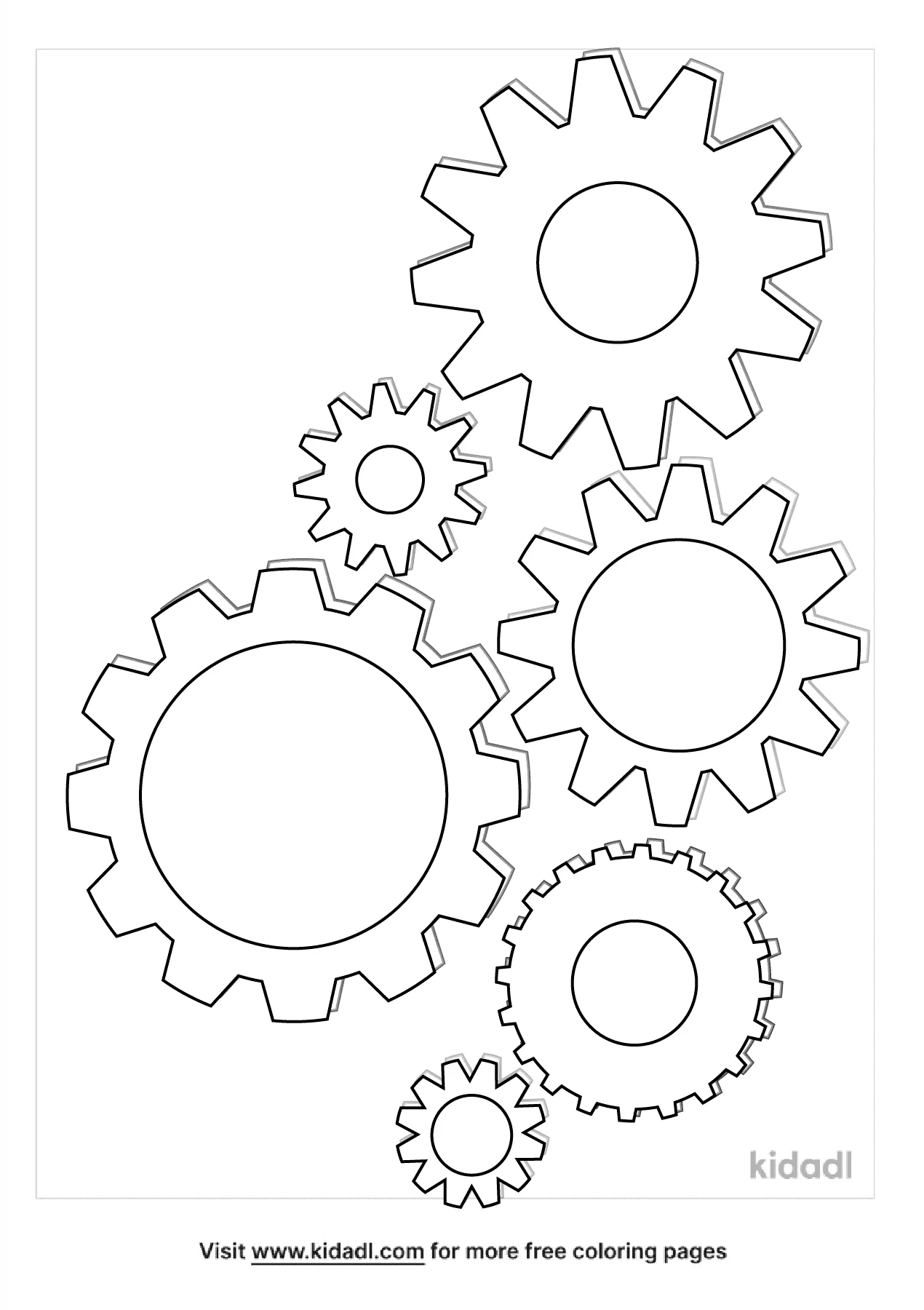 Free gears coloring page coloring page printables
