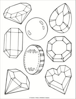 Jewel and treasure coloring page coloring pages bible crafts for kids crystal drawing