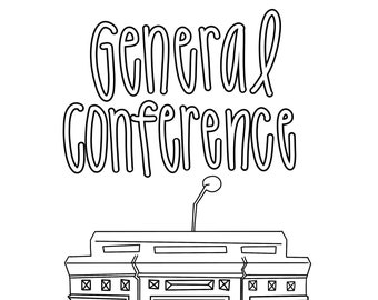 General conference coloring book lds coloring page april general conference digital download coloring book