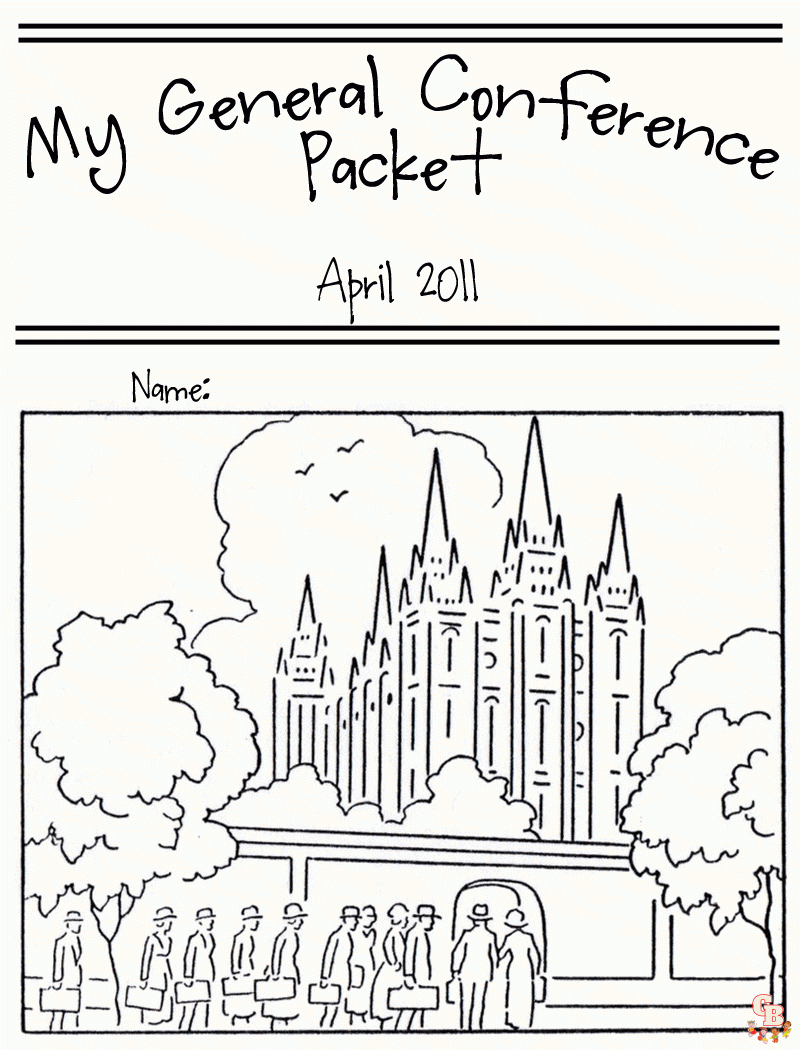 Fun and free general conference coloring pages for kids
