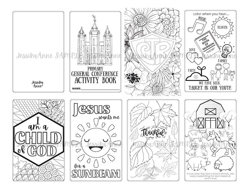 General conference coloring bundle pack of posters and