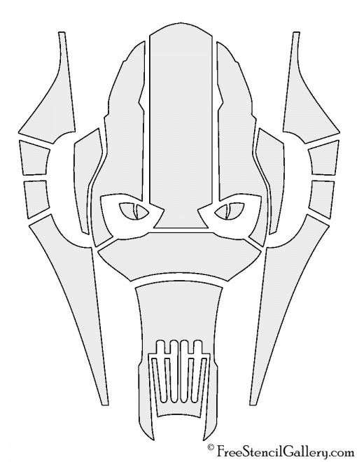 General grievous stencil pumpkin carvings stencils star wars stencil halloween pumpkin carving stencils