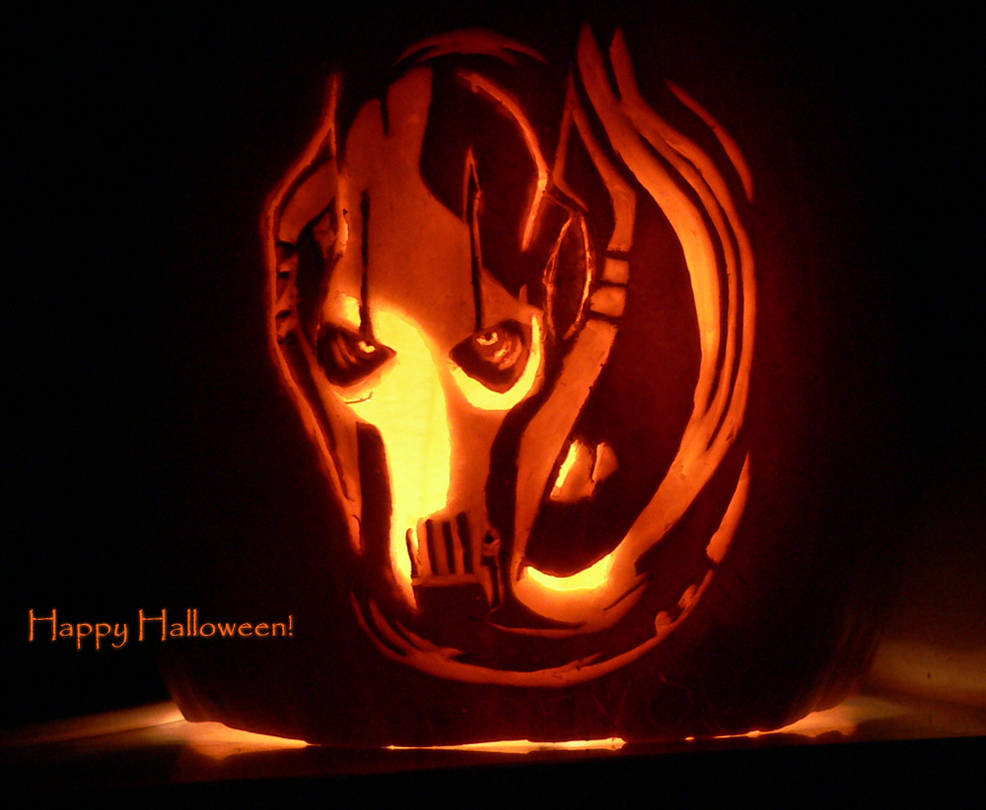 Grievous pumpkin by doodlingdruid on