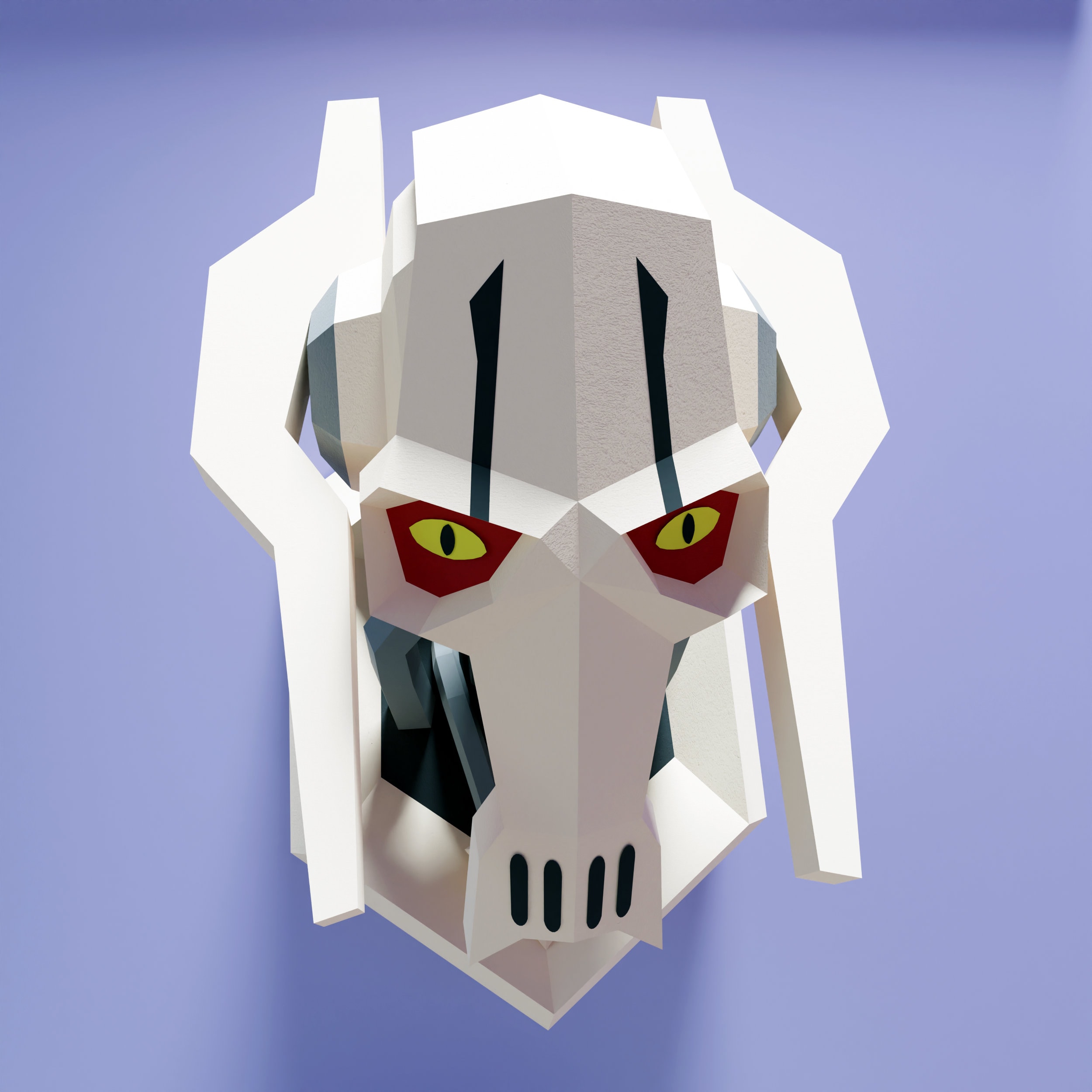 Papercraft general grievous star wars wall model pdf svg and dxf format patible with cricut and cameo digital template d paper
