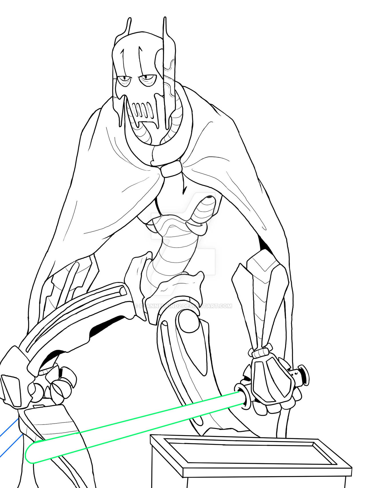 General grievous line art by flannelkind on