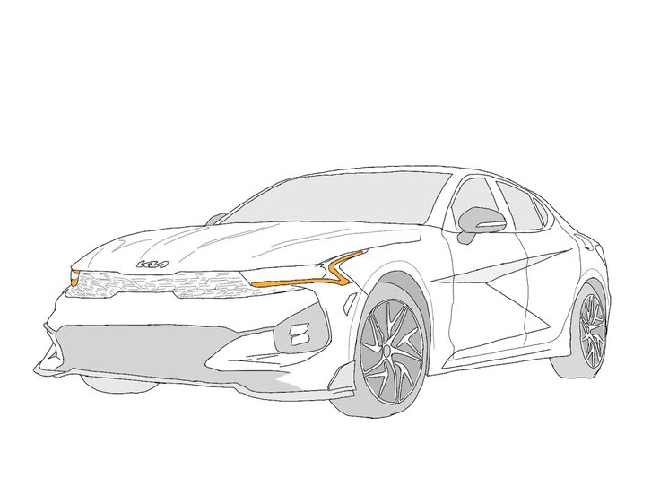 Sleek kia stinger with k grill elantra doors