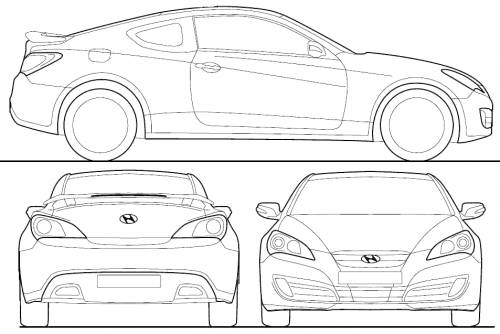 Hyundai genesis coupe blueprints free