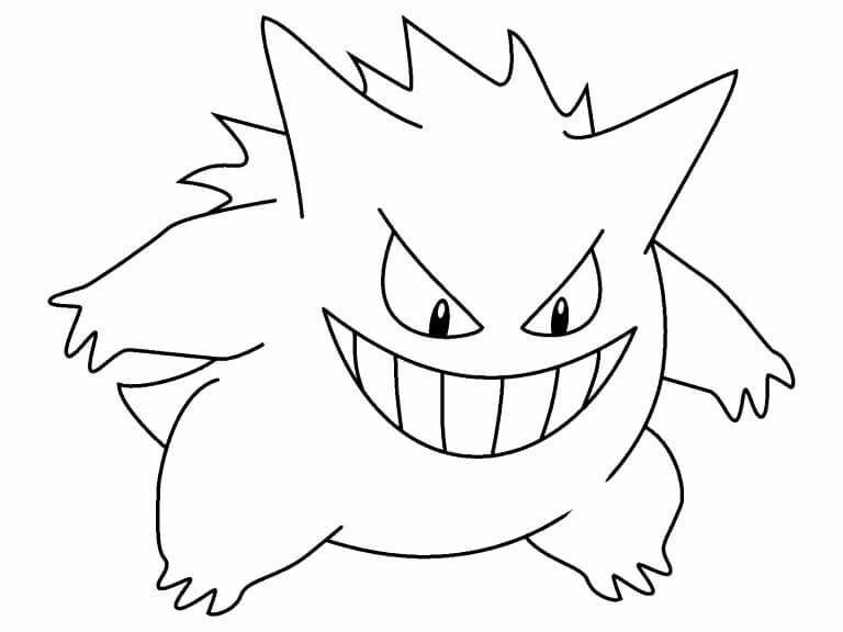 Pokemon gengar coloring pages