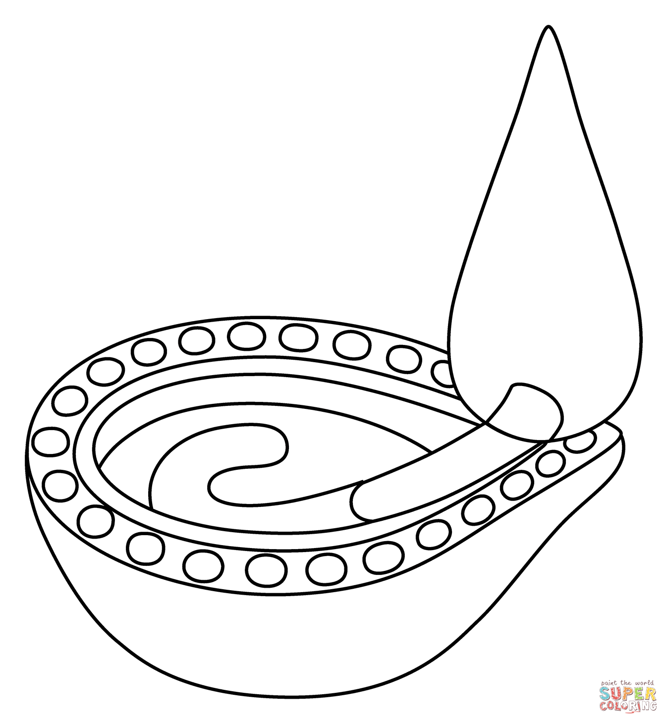 Diya lamp emoji coloring page free printable coloring pages