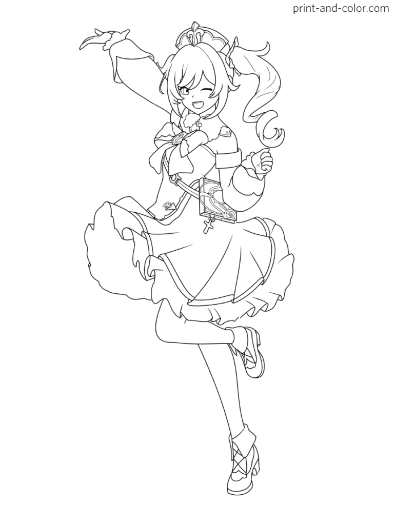 Genshin impact coloring pages print and color manga coloring book coloring pages coloring book art
