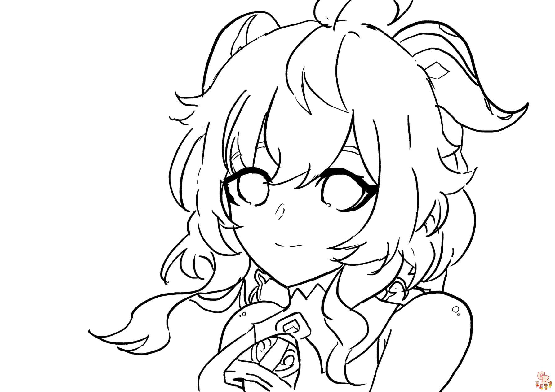 Genshin impact coloring pages
