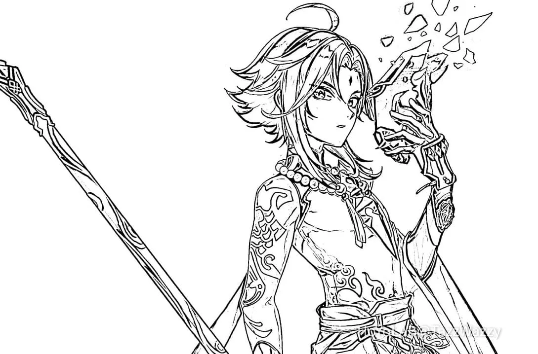 Genshin coloring sheets genshin impact