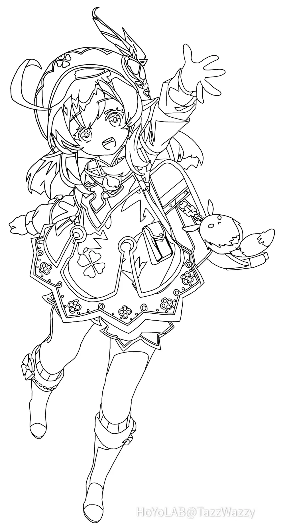 Genshin coloring sheets genshin impact