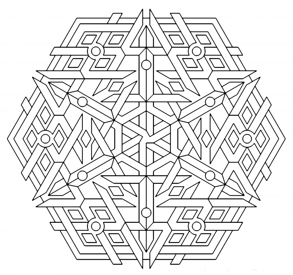 Free printable geometric coloring pages for kids