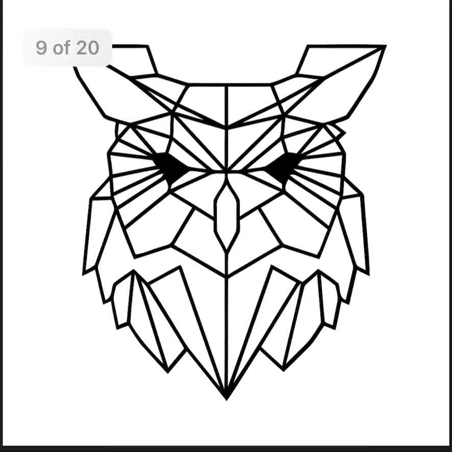 Geometric animal coloring pages printable animal lineart animal coloring pages for kids teens and adults png svg pdf jpeg