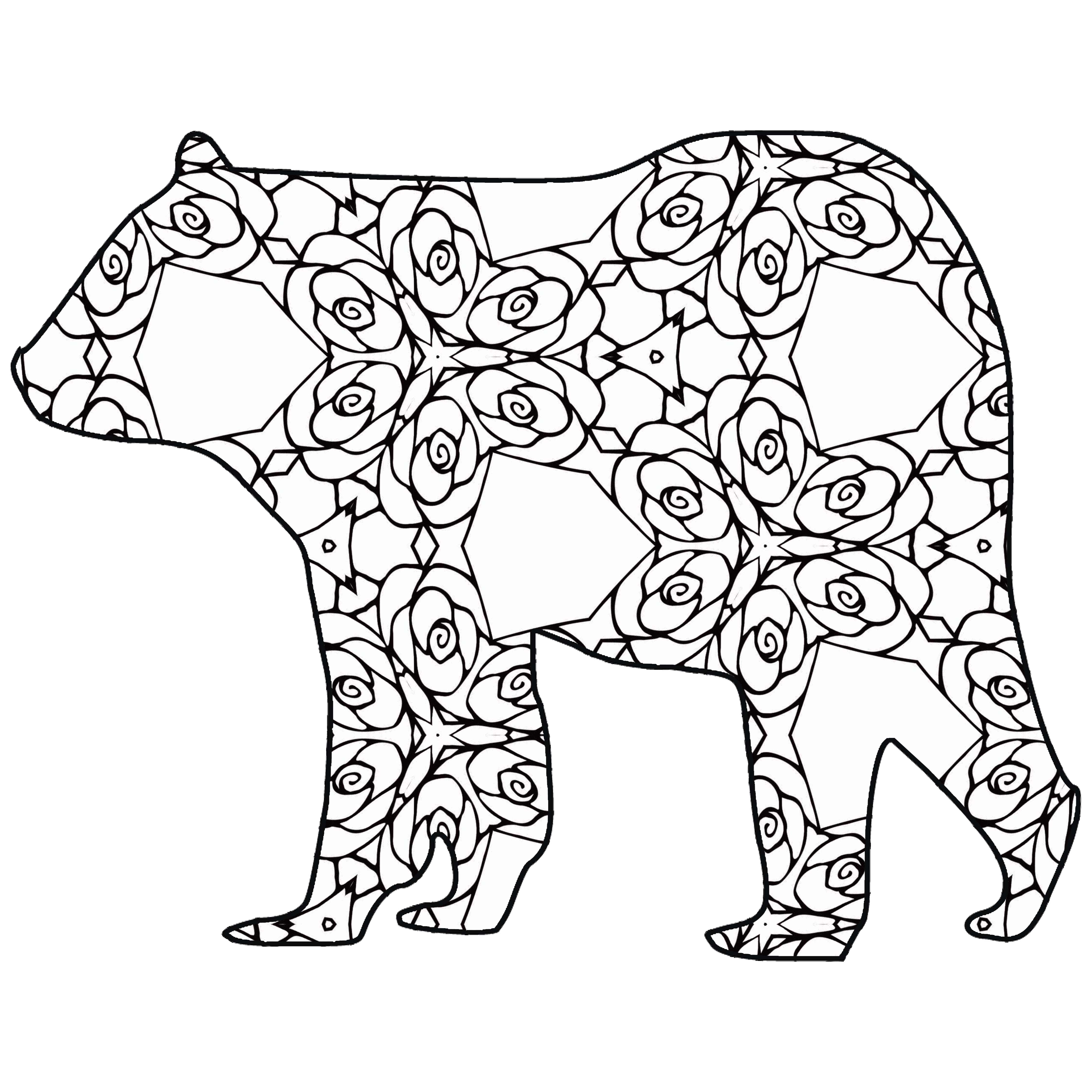 Free printable geometric animal coloring pages the cottage market