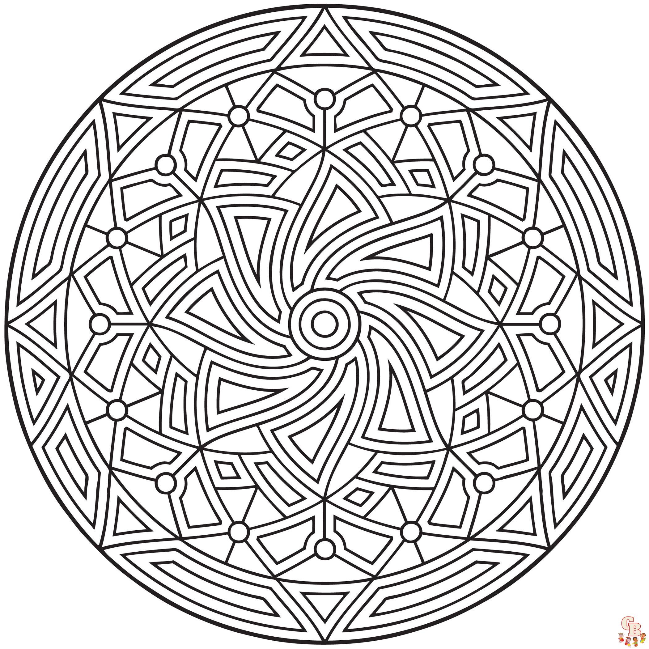 Free geometric coloring pages