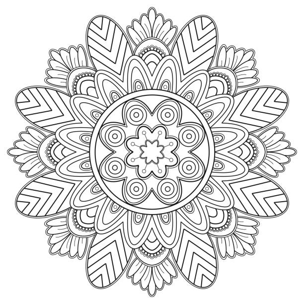 Adult coloring pages geometric stock photos pictures royalty