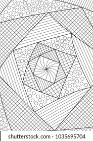 Adult coloring pages geometric images stock photos d objects vectors