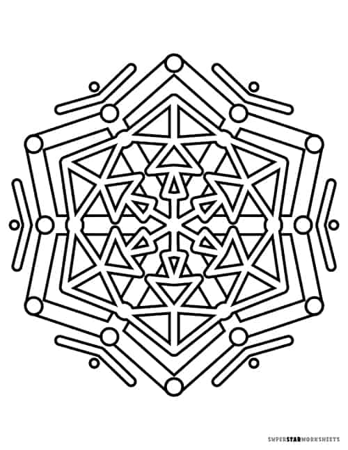 Snowflake coloring pages