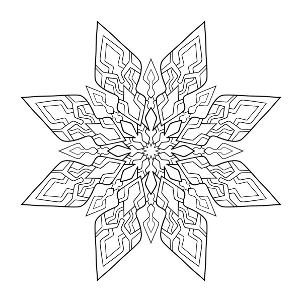 Adult coloring pages snowflake mandala images stock photos d objects vectors