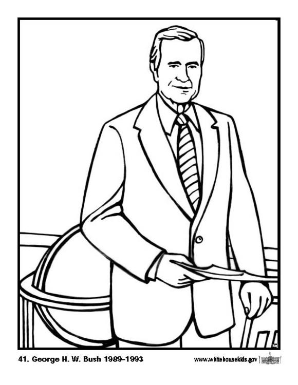 Coloring page george h w bush